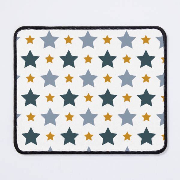 Item preview, Blue Gold Retro Star Pattern designed and sold by risingrocket.