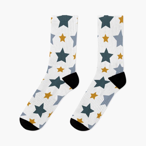 Item preview, Blue Gold Retro Star Pattern designed and sold by risingrocket.
