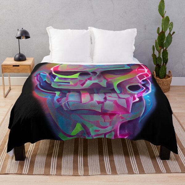 Item preview, Futuristic day of the dead skull designed and sold by dtmtattoo.