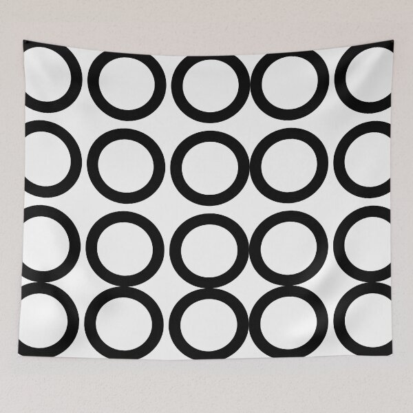 Item preview, Black And White Geometric Circles designed and sold by Nisha Prabhu.