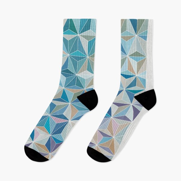 Item preview, Geometric star cubes blue designed and sold by creativemonsoon.
