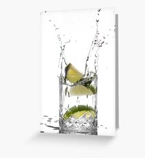 Glass of... with a splash of lime. Greeting Card