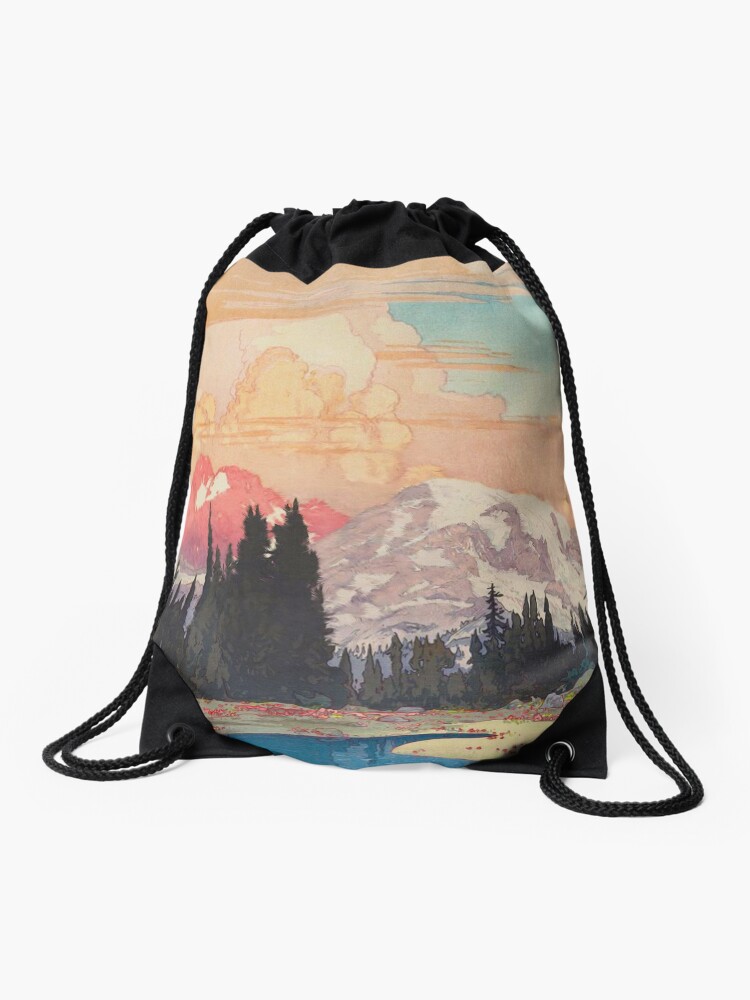 Thumbnail 1 of 3, Drawstring Bag, Storms over Keiisino - Nature Landscape designed and sold by Kijiermono.