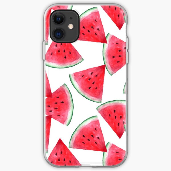 Saftige Wassermelone. Aquarell tropische Frucht iPhone Flexible Hülle