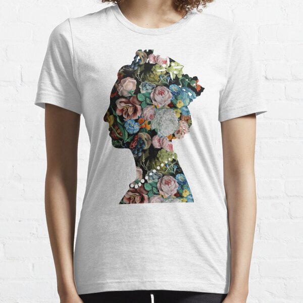 Flowers Collage Portrait Royal Abstract Art Queen of England Prince PhilipWanddeko Essential T-Shirt