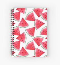 Saftige Wassermelone. Aquarell tropische Frucht Spiralblock