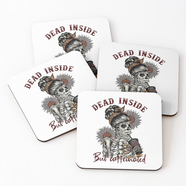 Item preview, Cute Mom Skeleton Drinking Coffee dead inside but caffeinated  designed and sold by Coffee-prince.