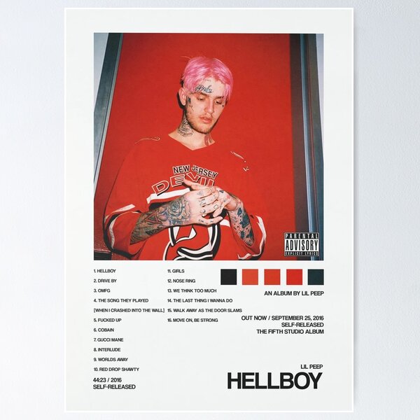 Item preview, Handsome Tattos Red Hellboys Poster designed and sold by liesymersy.