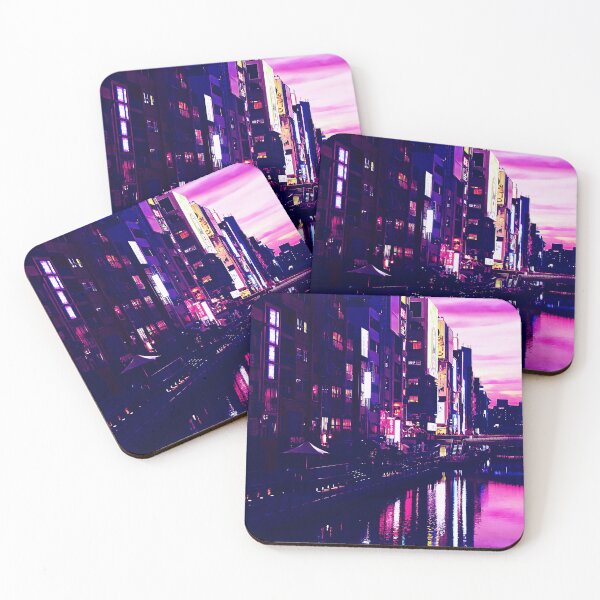 Item preview, Reflection of Japanese Cyberpunk River  designed and sold by vanyadesign.