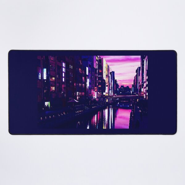 Item preview, Reflection of Japanese Cyberpunk River designed and sold by vanyadesign.