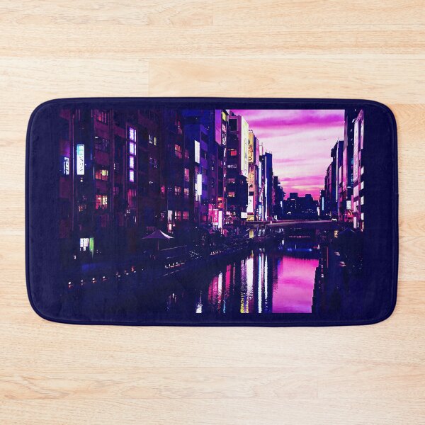 Item preview, Reflection of Japanese Cyberpunk River  designed and sold by vanyadesign.