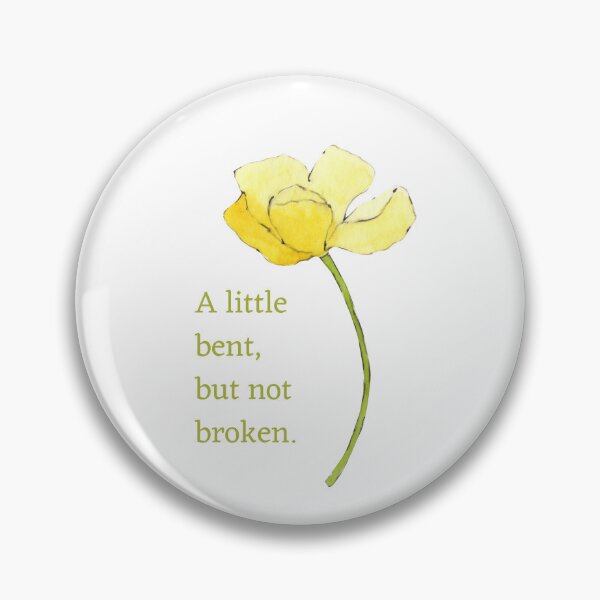 Item preview, Bent not Broken Watercolor Yellow Flower designed and sold by hopescoliosis.