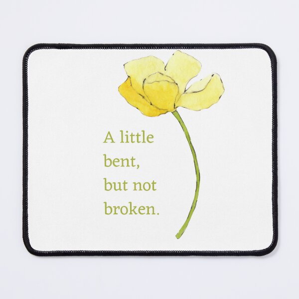Item preview, Bent not Broken Watercolor Yellow Flower designed and sold by hopescoliosis.