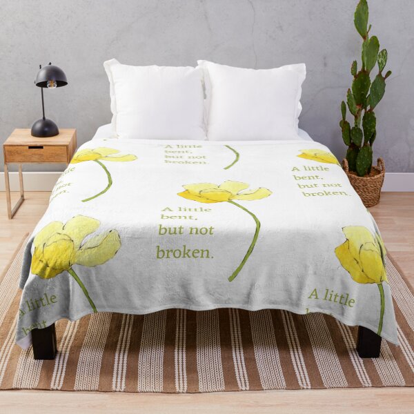 Item preview, Bent not Broken Watercolor Yellow Flower designed and sold by hopescoliosis.