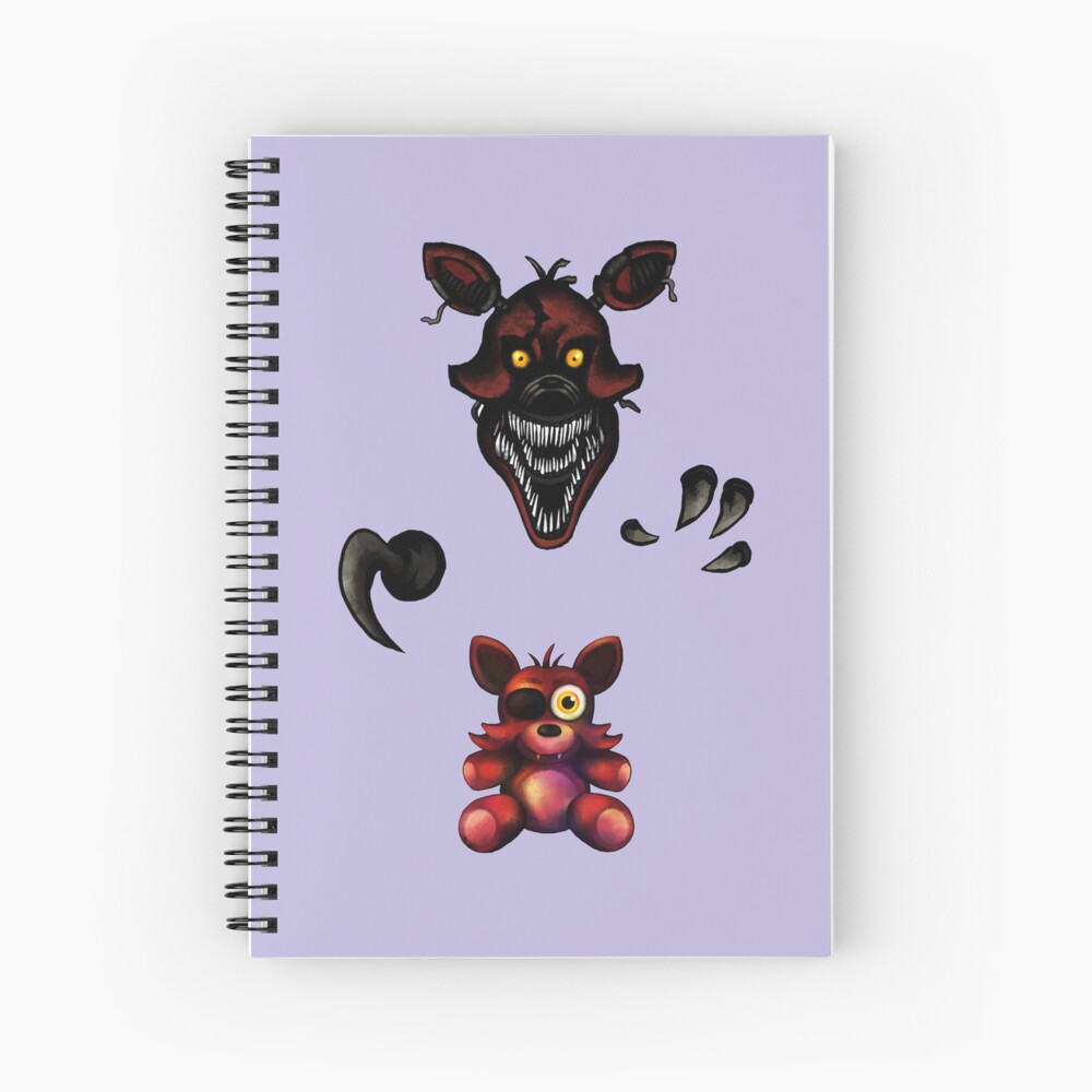 FNAF Plush Foxy Spiral Notebook for Sale by Amberlea-draws