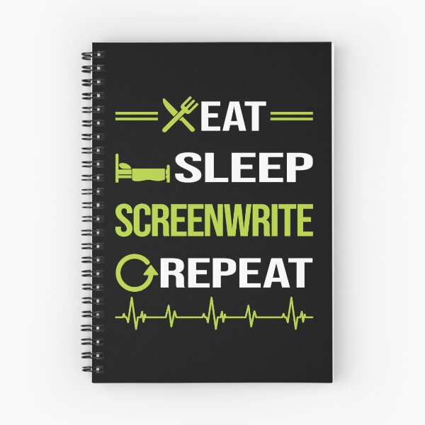Item preview, Funny Eat Sleep Repeat Screenwriting Screenwriter designed and sold by HappyTshirt1239.