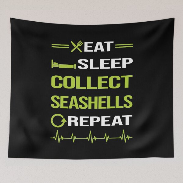 Item preview, Funny Eat Sleep Repeat Seashell Collecting Seashells Sea Shell Shells Shelling designed and sold by HappyTshirt1239.