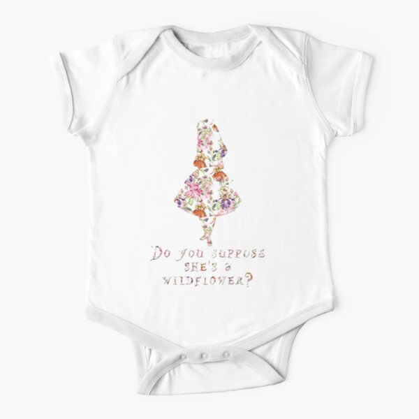Do you suppose she's a wildflower? Short Sleeve Baby One-Piece