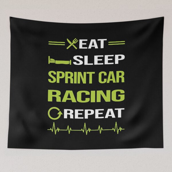 Artikelvorschau, Lustig Essen Schlaf Wiederholen Sprint Auto Autos Rennen entworfen und verkauft von HappyTshirt1239.