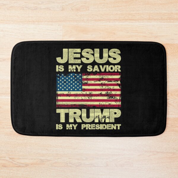 Item preview, Jesus Is My Savior Trump Is My Presiden Funny Trump Flag designed and sold by BufFord71.