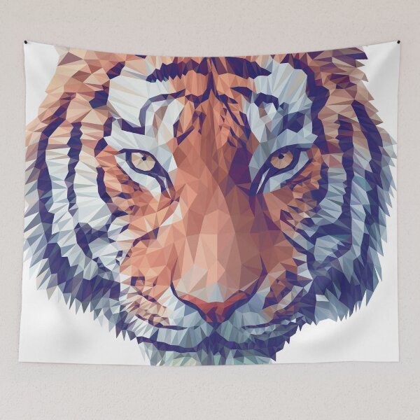 Item preview, Low-Poly Tiger designed and sold by elevenfeathers.