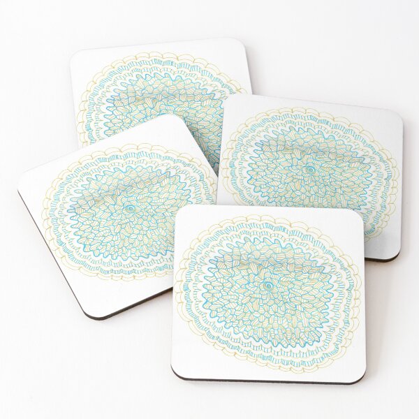 Item preview, Mandala de oro y azul designed and sold by KazM.