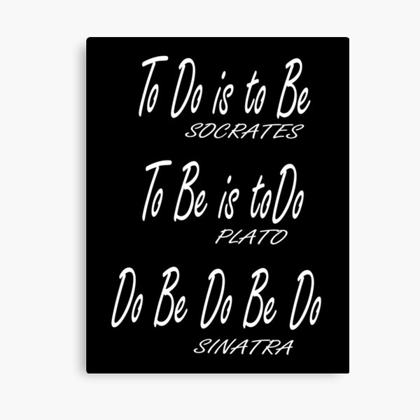 Do be Do be Do, Greek version, MUSIC, Frank Sinatra Lyrics, on BLACK. Canvas Print