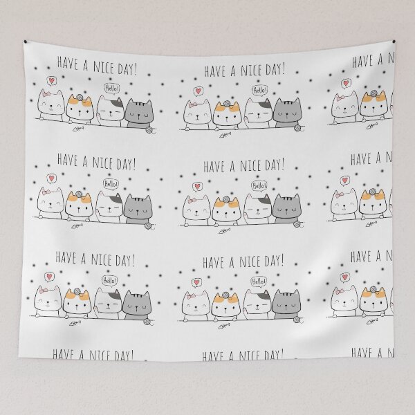 Item preview, hello cats designed and sold by Soft Strength Studio.