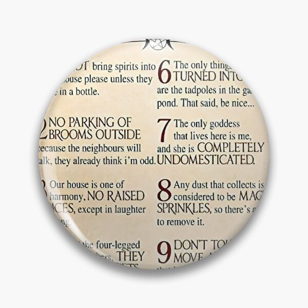 Item preview, Witch's Home Rules Of The House Poster, Witch Poster, Witch Home Decor, Witch Wall Art, Witch Art, Witch Print, Witch Decor,  designed and sold by Steve Kane.