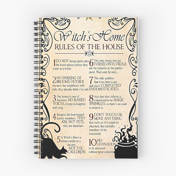 Item preview, Witch's Home Rules Of The House Poster, Witch Poster, Witch Home Decor, Witch Wall Art, Witch Art, Witch Print, Witch Decor,  designed and sold by Steve Kane.