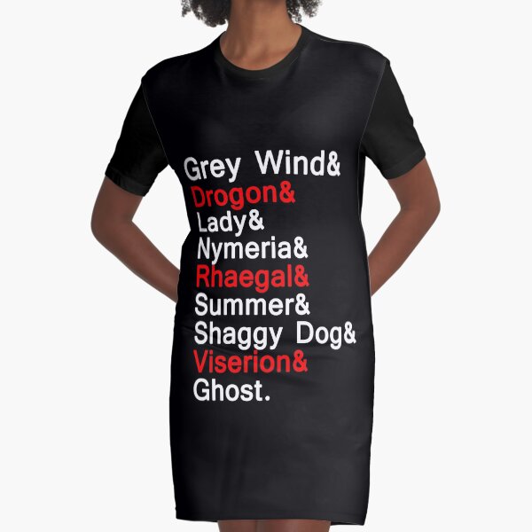 Direwolves & Dragons Graphic T-Shirt Dress