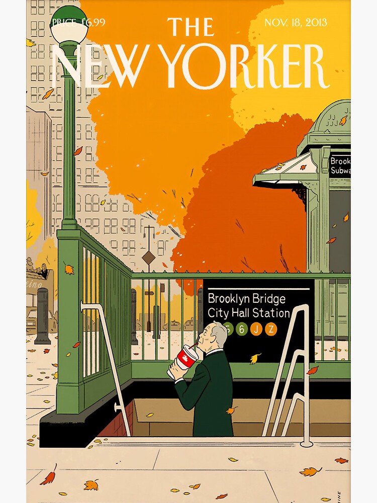"The New Yorker Magazine Cover poster" Sticker for Sale by danielfoley