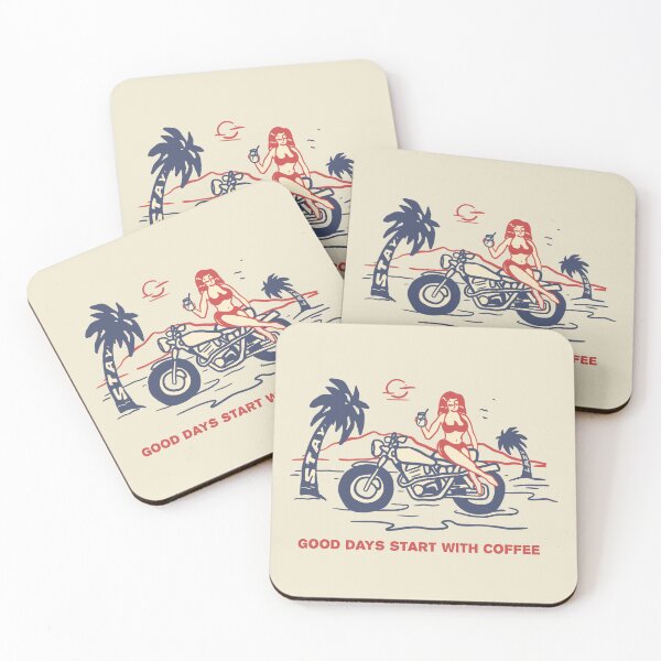 Item preview, GOOD DAYS START WITH COFFEE RETRO BIKE SEXY BIKINI designed and sold by aydapadi.