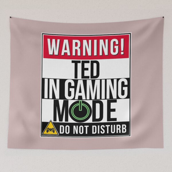 Item preview, Warning Ted In Gaming Mode - Funny Gamer designed and sold by StueysTees.