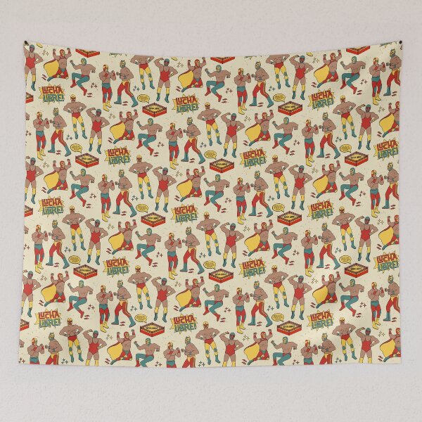 Item preview, Lucha Libre Seamless Pattern.Luchadores Heroes. Mexican Wrestler Night. designed and sold by Moloko88.