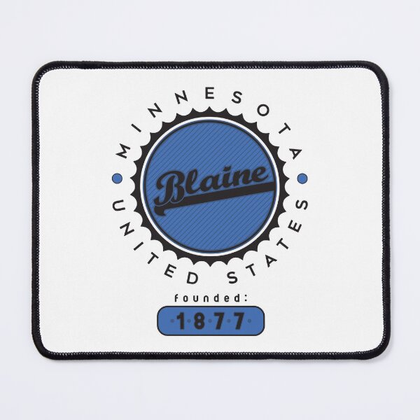 Item preview, Blaine, Minnesota, USA. Lettering. Blue color designed and sold by Dmitry Sytnikov.