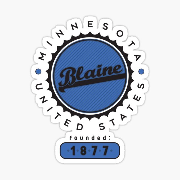 Item preview, Blaine, Minnesota, USA. Lettering. Blue color designed and sold by Dmitry Sytnikov.