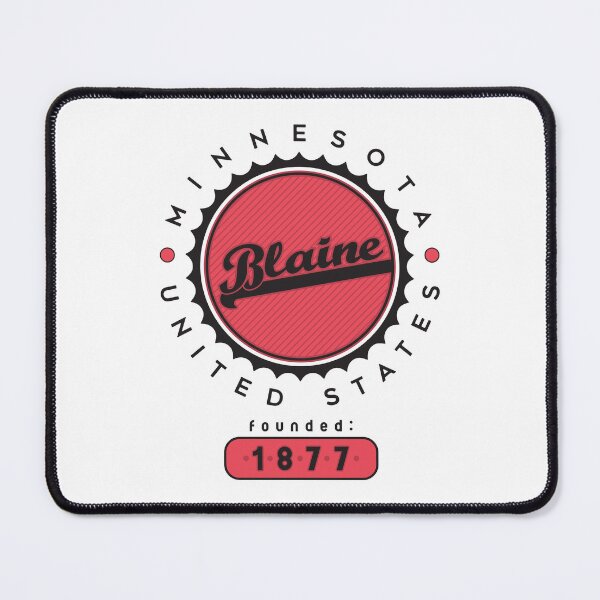 Item preview, Blaine, Minnesota, USA. Lettering. Red color designed and sold by Dmitry Sytnikov.