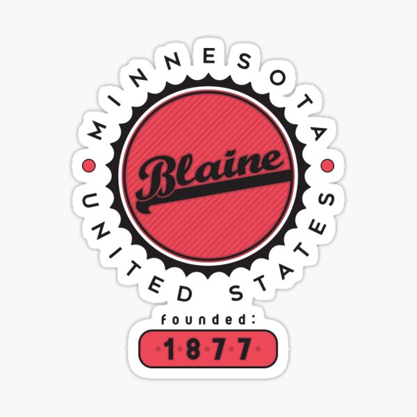 Item preview, Blaine, Minnesota, USA. Lettering. Red color designed and sold by Dmitry Sytnikov.