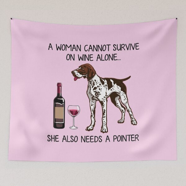 Item preview, Puntero y vino Funny Pink regalo para mamá perro designed and sold by TeeDoozy.