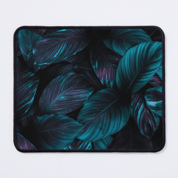 Item preview, "Neon Oasis" - A stunning photograph of blue neon tropical leaves designed and sold by pocketgraphic.