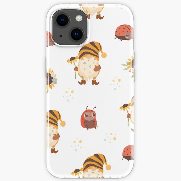 Gnomes & Ladybugs Seamless Pattern iPhone Soft Case