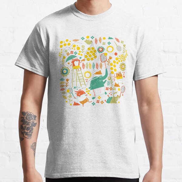 tennis sur sarcelle T-shirt classique