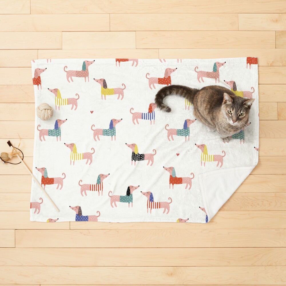 Cute Dachshunds Pet Blanket