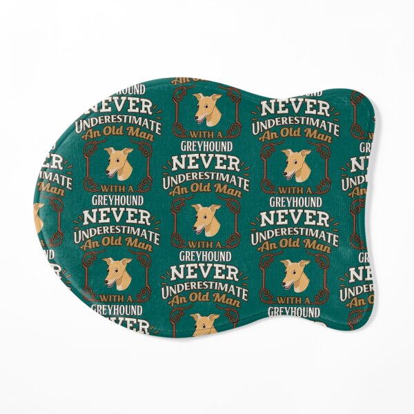 Greyhound Owner - Never Under Estimate An Old Man With A Greyhound Cat Mat