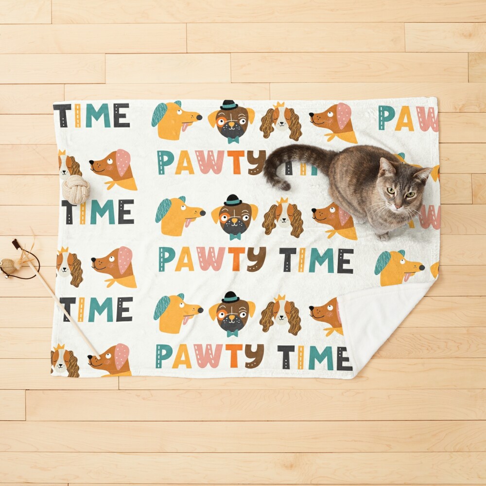 Dog Pawty Time Pet Blanket