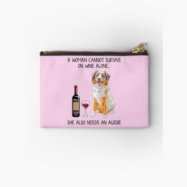 Item preview, Aussie and wine Funny gift for dog mom designed and sold by TeeDoozy.