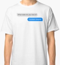 Offiziell In welchem Staat lebst du? Konstantes Verzweiflungs-T-Stück Classic T-Shirt