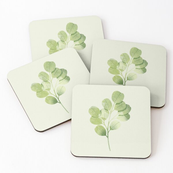 Item preview, Green eucalyptus branch botanical illustration  designed and sold by helga-wigandt.