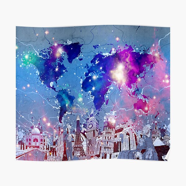 "world map" Poster for Sale by BekimART | Redbubble